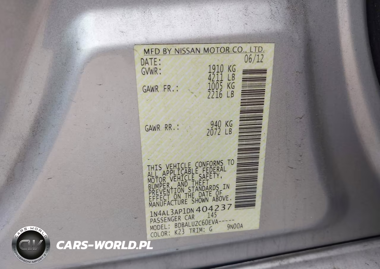2013 Nissan Altima 2.5 Sv VIN:1N4AL3AP1DN404237 - 9