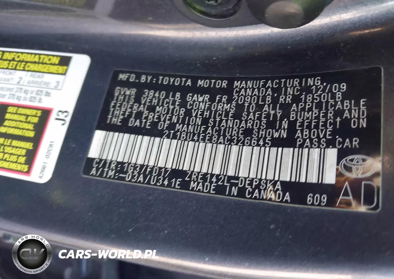 2010 Toyota Corolla S VIN:2T1BU4EE8AC326645 - 9