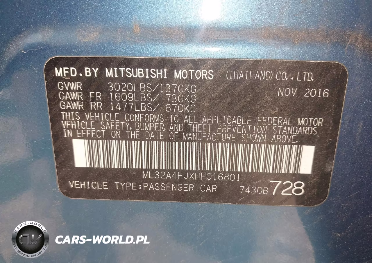 2017 Mitsubishi Mirage Se VIN:ML32A4HJXHH016801 - 9