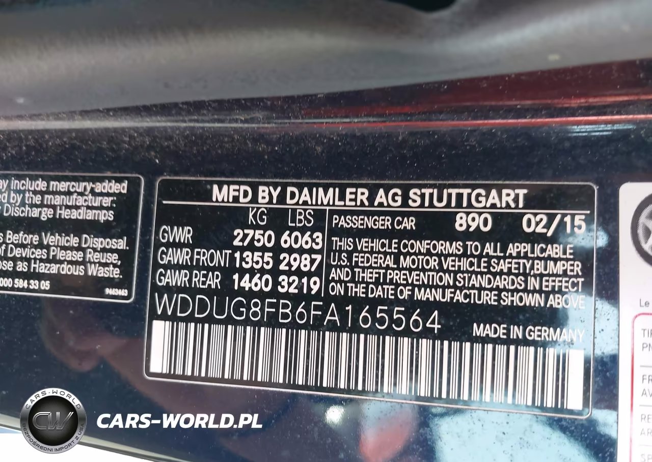 2015 Mercedes-Benz S 550 4Matic VIN:WDDUG8FB6FA165564 - 9