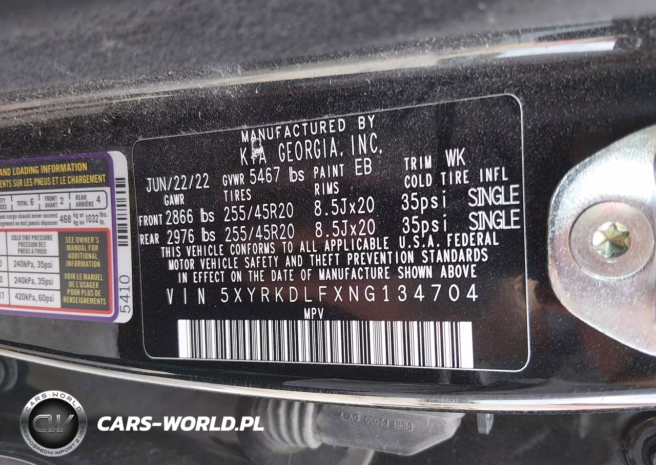 2022 Kia Sorento Sx VIN:5XYRKDLFXNG134704 - 9