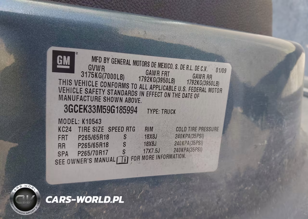 2009 Chevrolet Silverado 1500 Ltz VIN:3GCEK33M59G185994 - 9