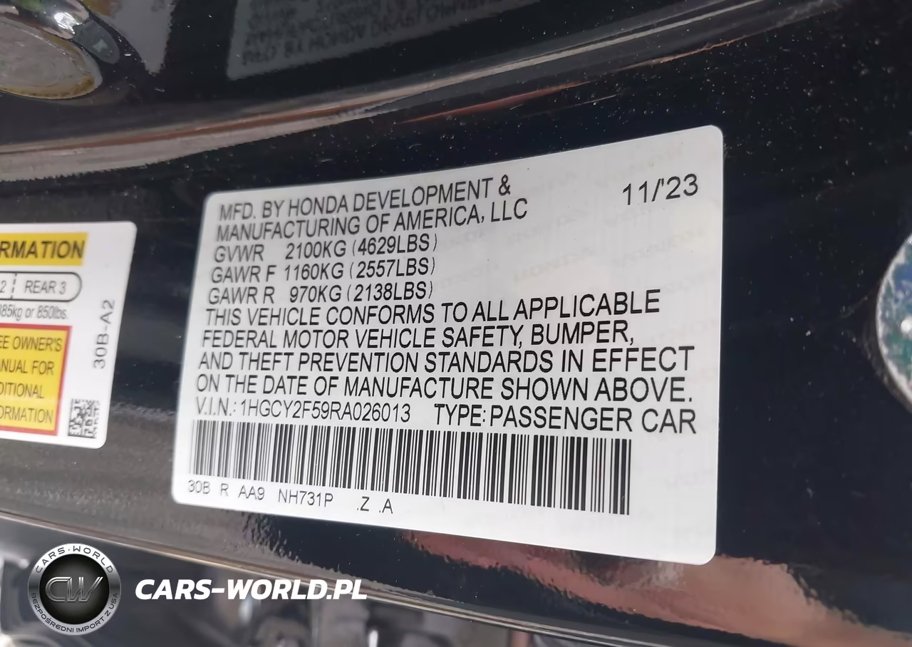 2024 Honda Accord Hybrid Sport VIN:1HGCY2F59RA026013 - 9