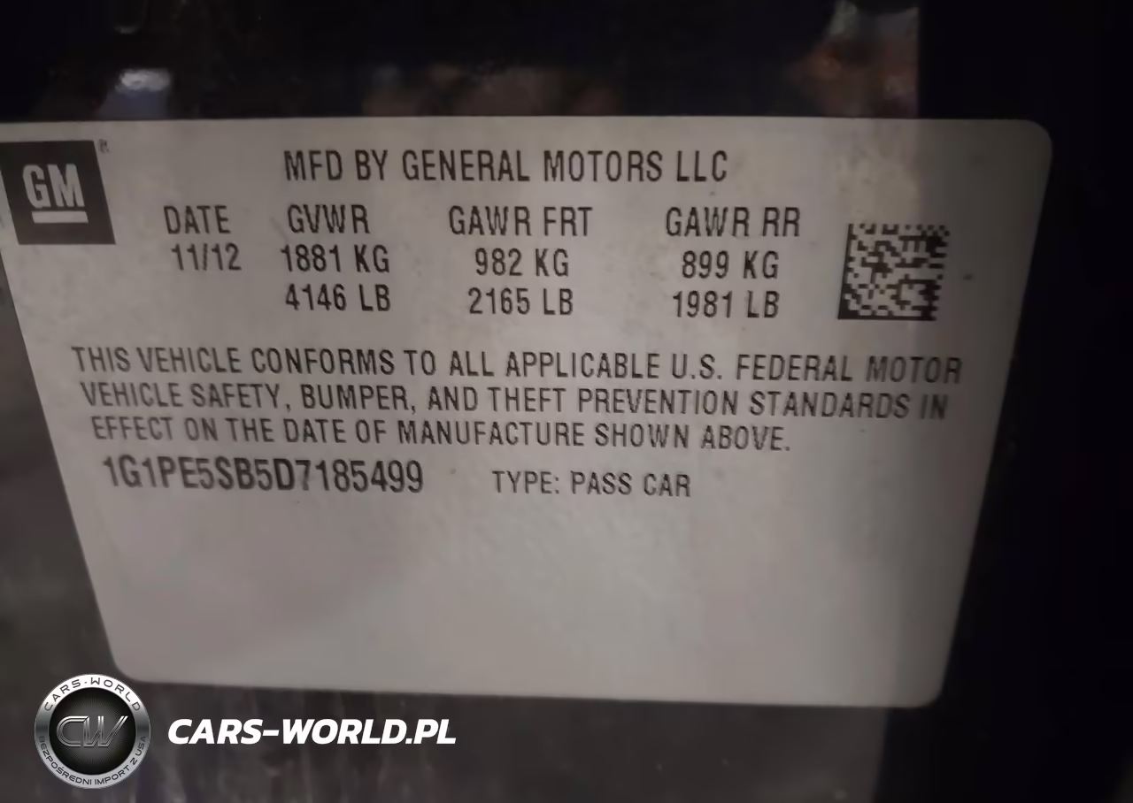 2013 Chevrolet Cruze 2Lt Auto VIN:1G1PE5SB5D7185499 - 9