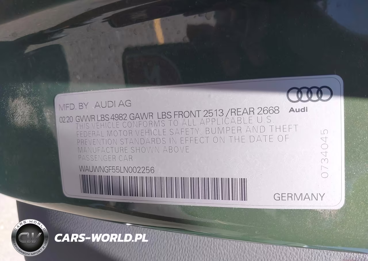 2020 Audi A5 Cabriolet Premium Plus 45 Tfsi Quattro S Tronic VIN:WAUWNGF55LN002256 - 9