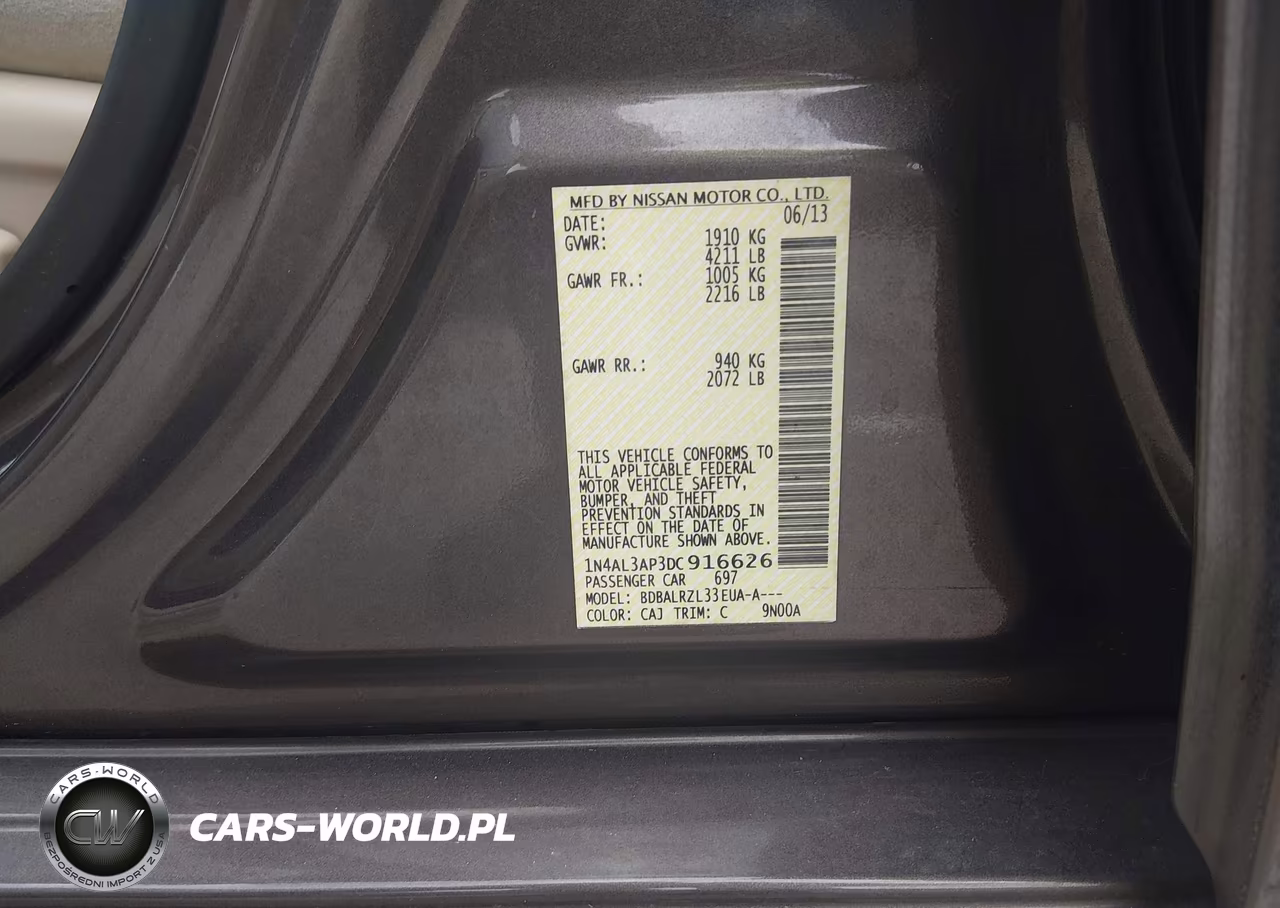 2013 Nissan Altima 2.5 S VIN:1N4AL3AP3DC916626 - 9