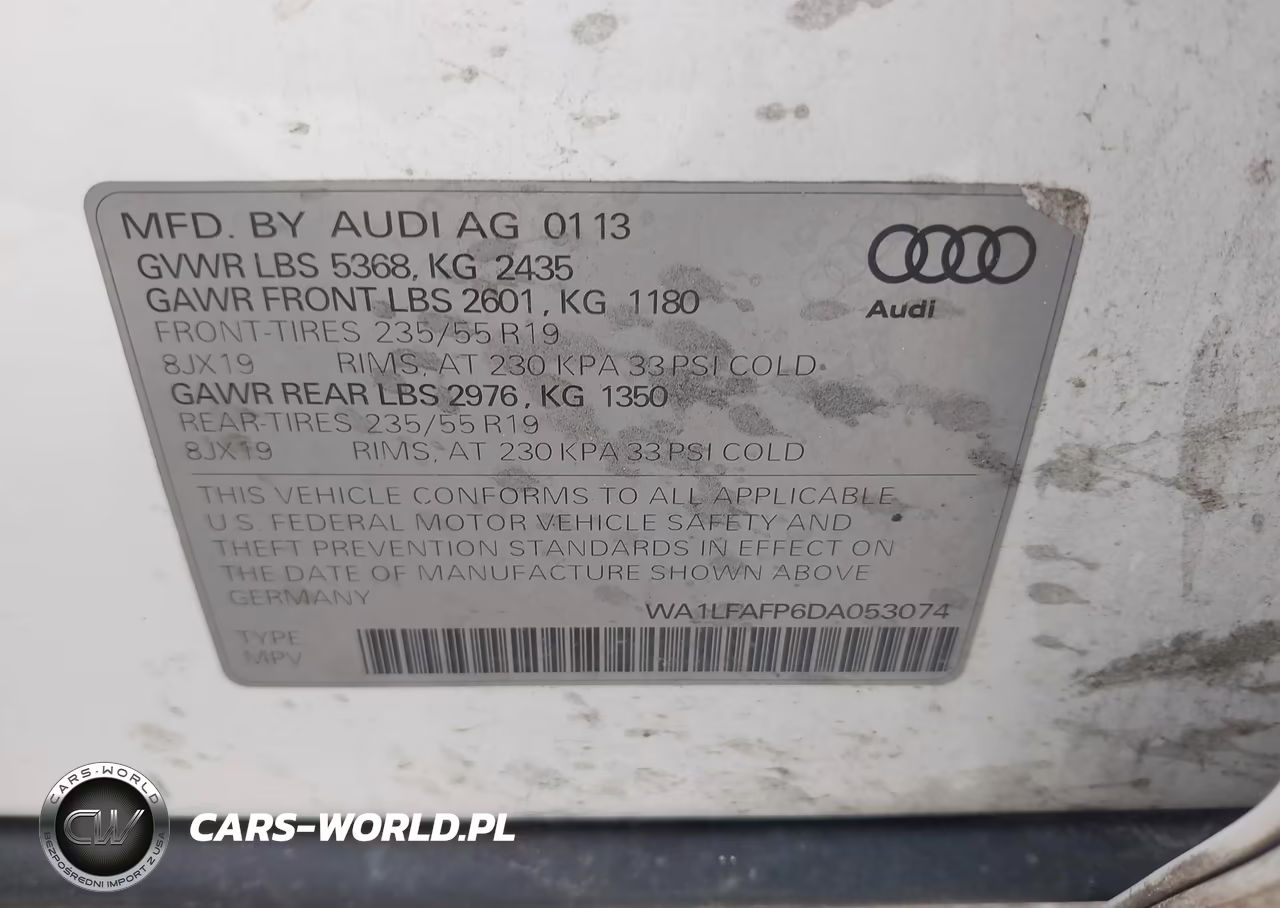 2013 Audi Q5 2.0T Premium VIN:WA1LFAFP6DA053074 - 9