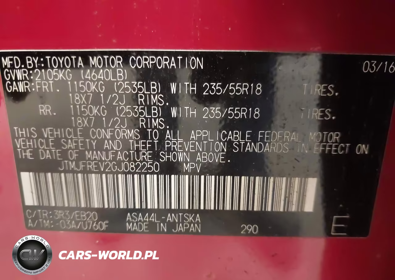 2016 Toyota Rav4 Se VIN:JTMJFREV2GJ082250 - 9