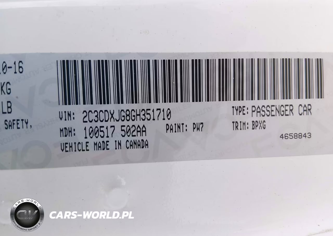 2016 Dodge Charger Sxt VIN:2C3CDXJG8GH351710 - 9
