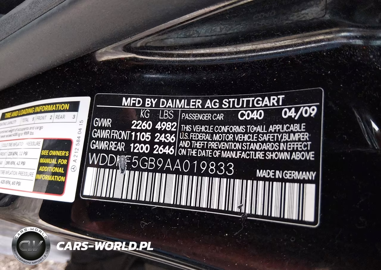 2010 Mercedes-Benz E 350 VIN:WDDHF5GB9AA019833 - 9