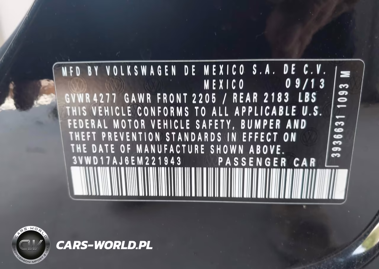 2014 Volkswagen Jetta 1.8T Se VIN:3VWD17AJ6EM221943 - 9