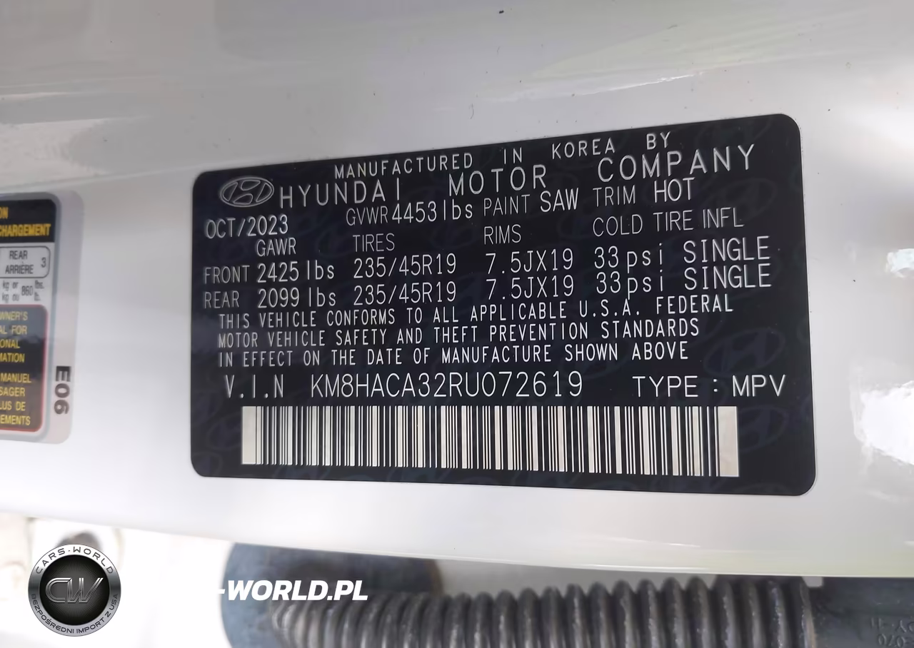 2024 Hyundai Kona N Line VIN:KM8HACA32RU072619 - 9