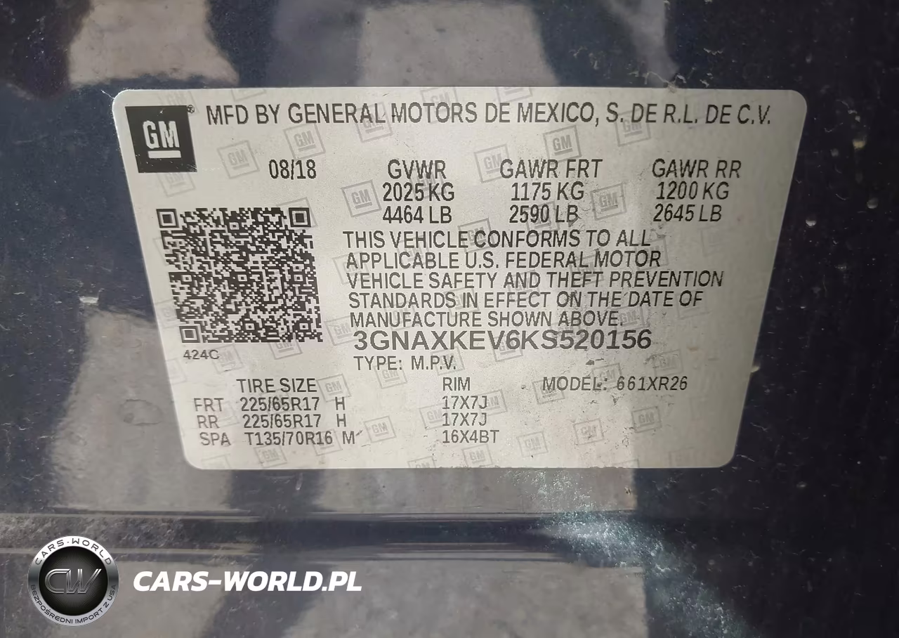 2019 Chevrolet Equinox Lt VIN:3GNAXKEV6KS520156 - 9