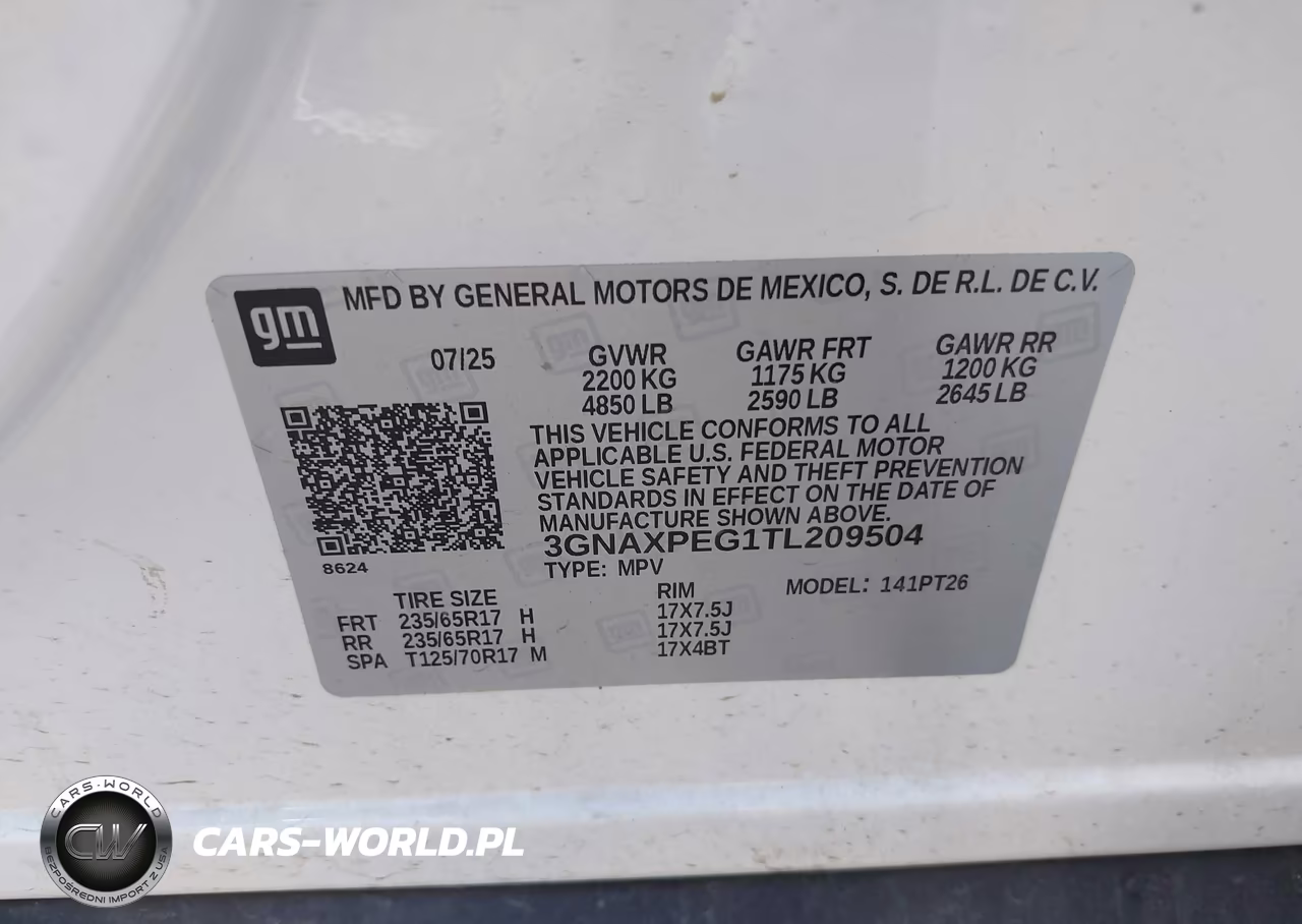2026 Chevrolet Equinox Awd Lt VIN:3GNAXPEG1TL209504 - 9