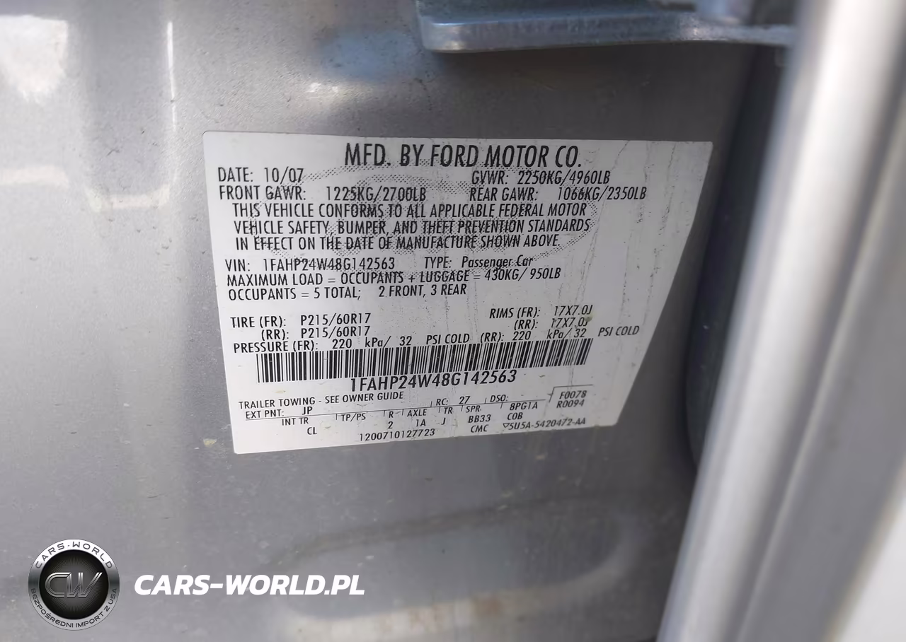 2008 Ford Taurus Sel VIN:1FAHP24W48G142563 - 9