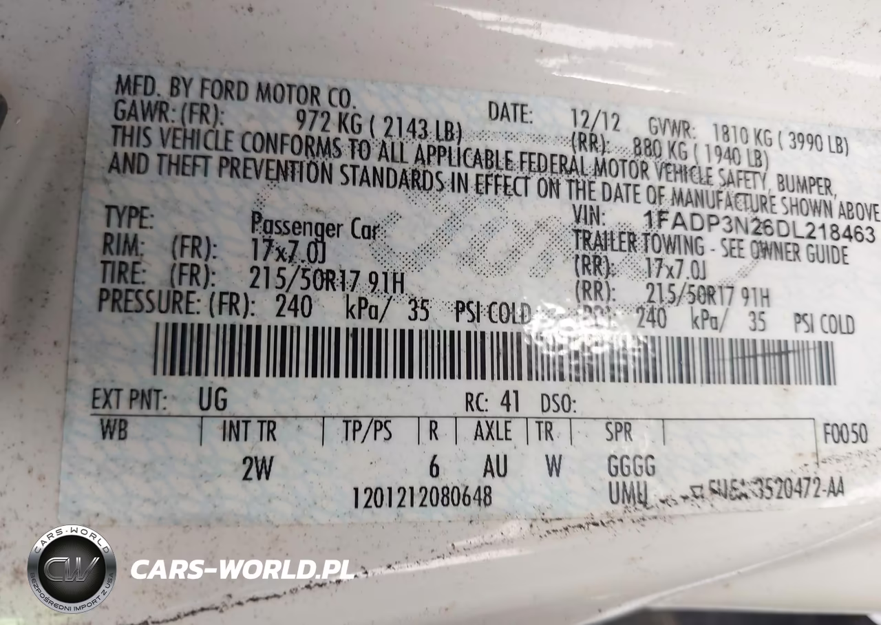 2013 Ford Focus Titanium VIN:1FADP3N26DL218463 - 9
