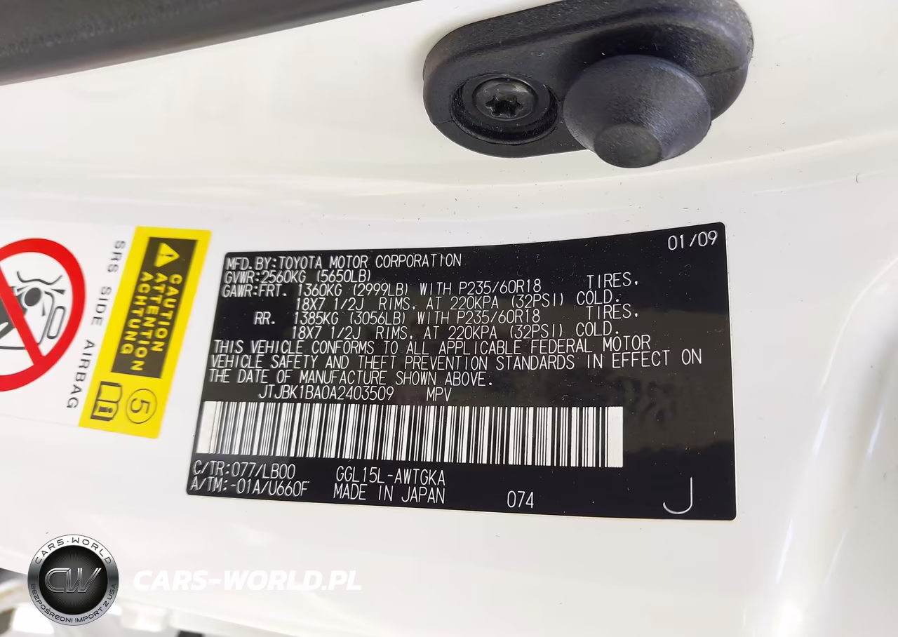 2010 Lexus Rx 350 VIN:JTJBK1BA0A2403509 - 9