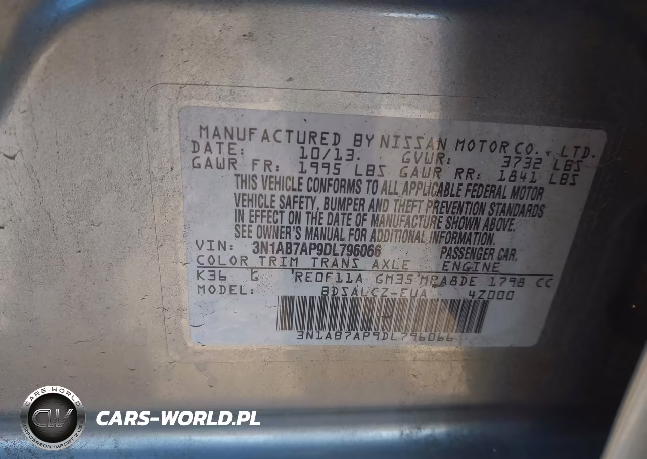 2013 Nissan Sentra Fe+ S VIN:3N1AB7AP9DL796066 - 9