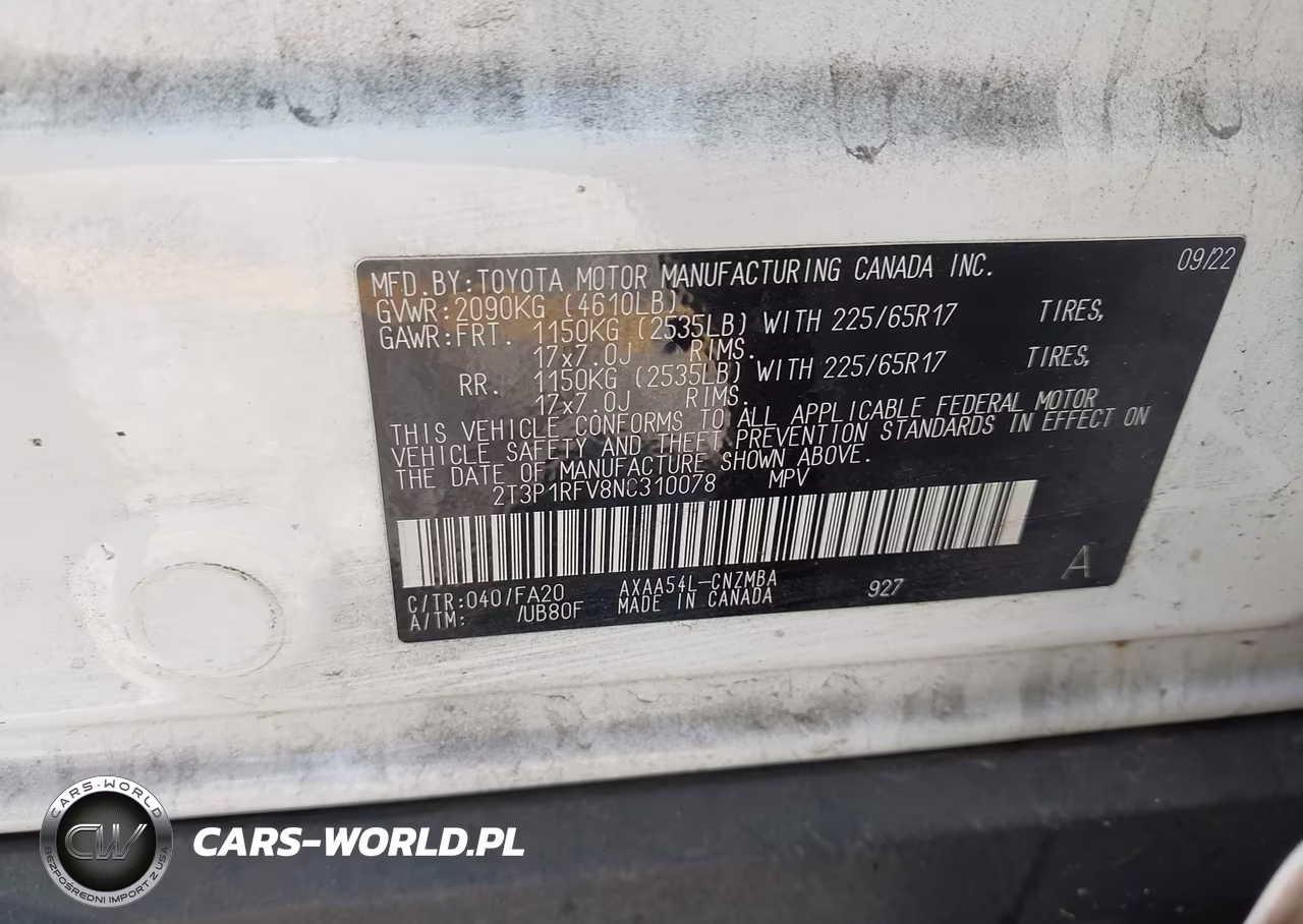 2022 Toyota Rav4 Xle VIN:2T3P1RFV8NC310078 - 9
