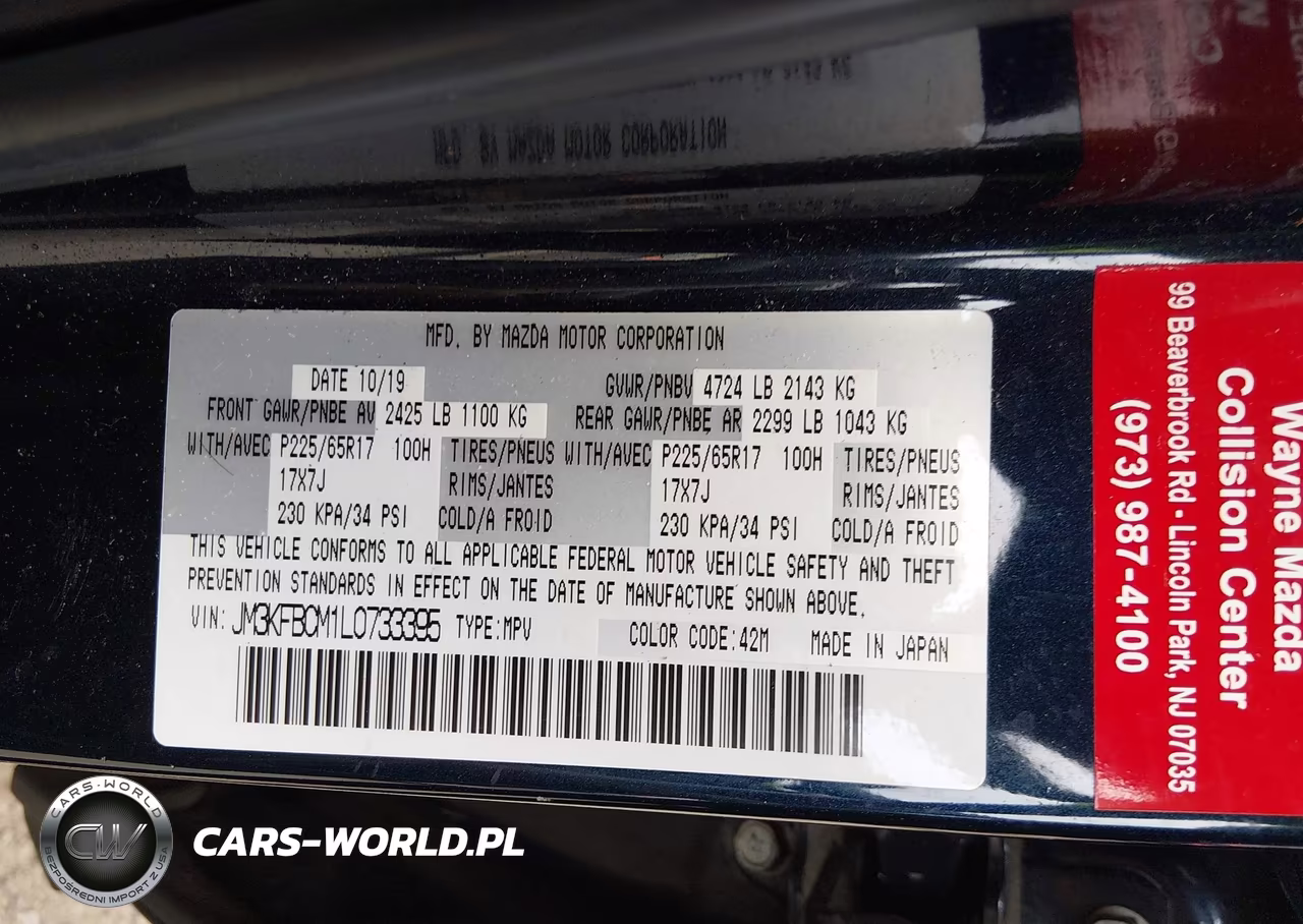 2020 Mazda Cx-5 Touring VIN:JM3KFBCM1L0733395 - 9