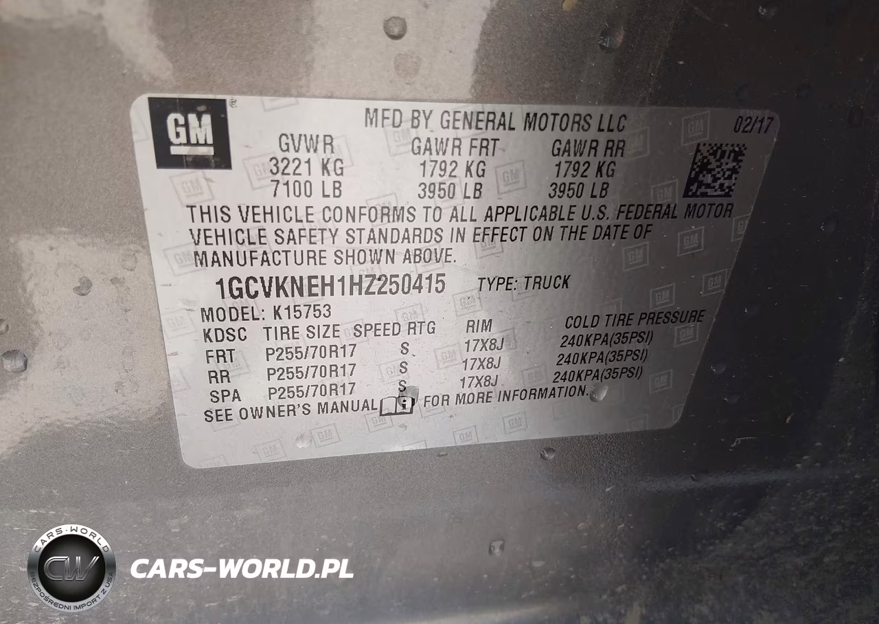 2017 Chevrolet Silverado 1500 Work Truck VIN:1GCVKNEH1HZ250415 - 9