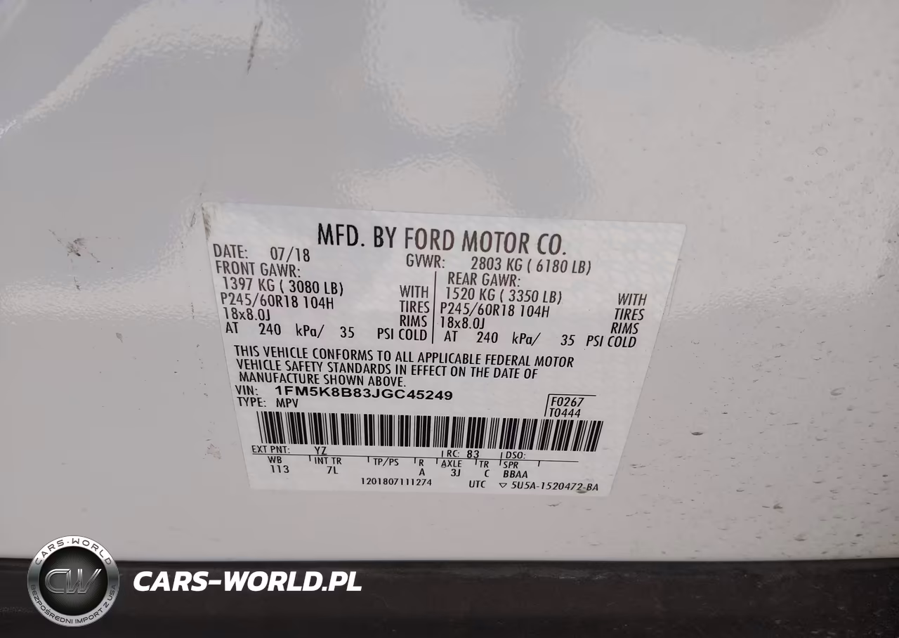 2018 Ford Explorer VIN:1FM5K8B83JGC45249 - 9