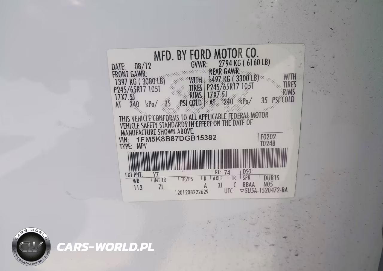 2013 Ford Explorer VIN:1FM5K8B87DGB15382 - 9