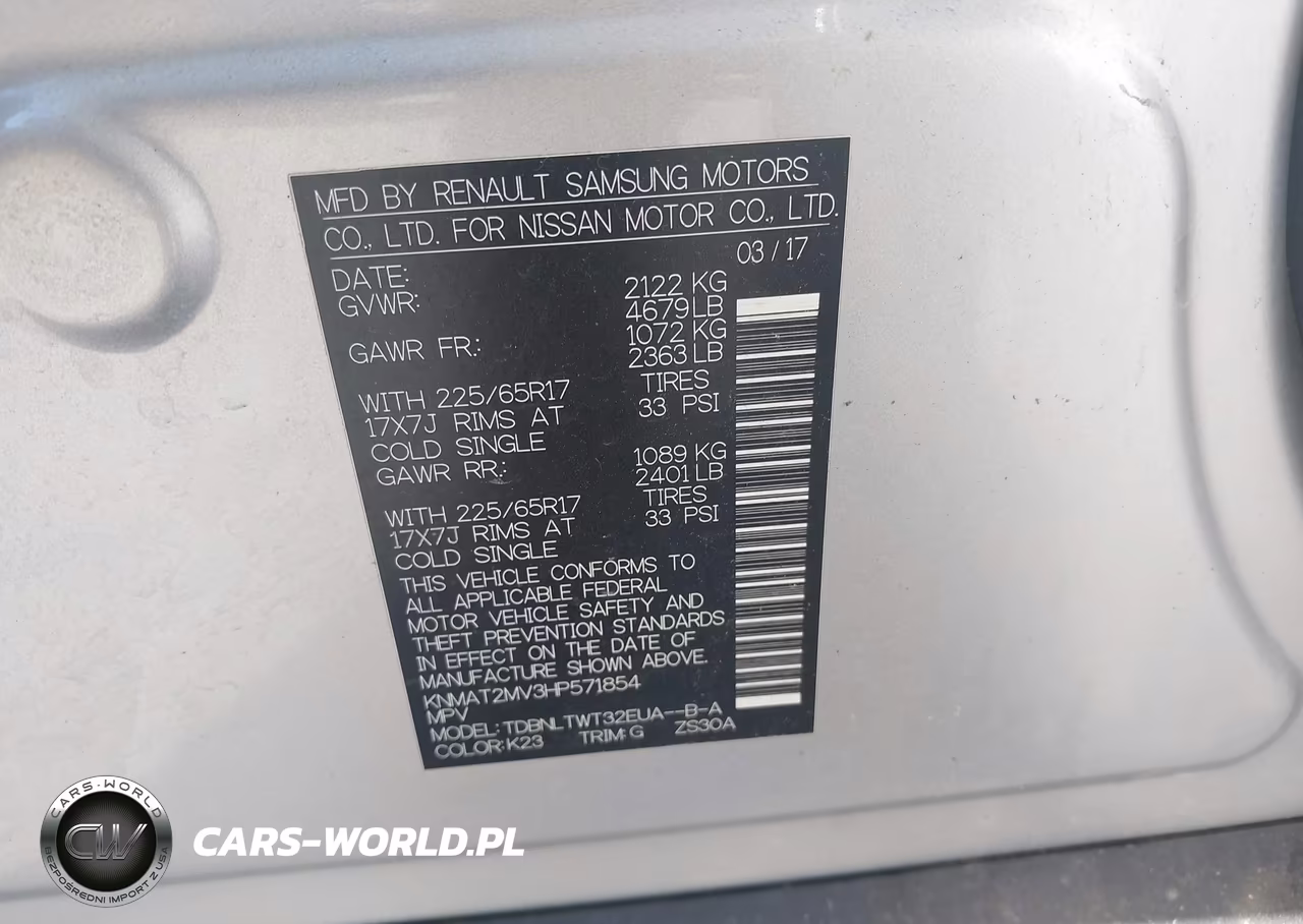 2017 Nissan Rogue Sv VIN:KNMAT2MV3HP571854 - 9