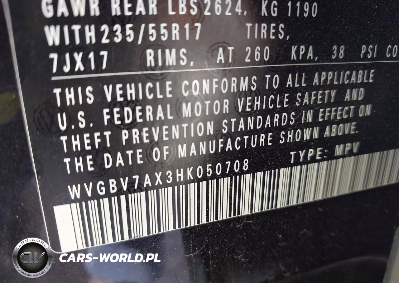 2017 Volkswagen Tiguan 2.0T-2.0T S VIN:WVGBV7AX3HK050708 - 9