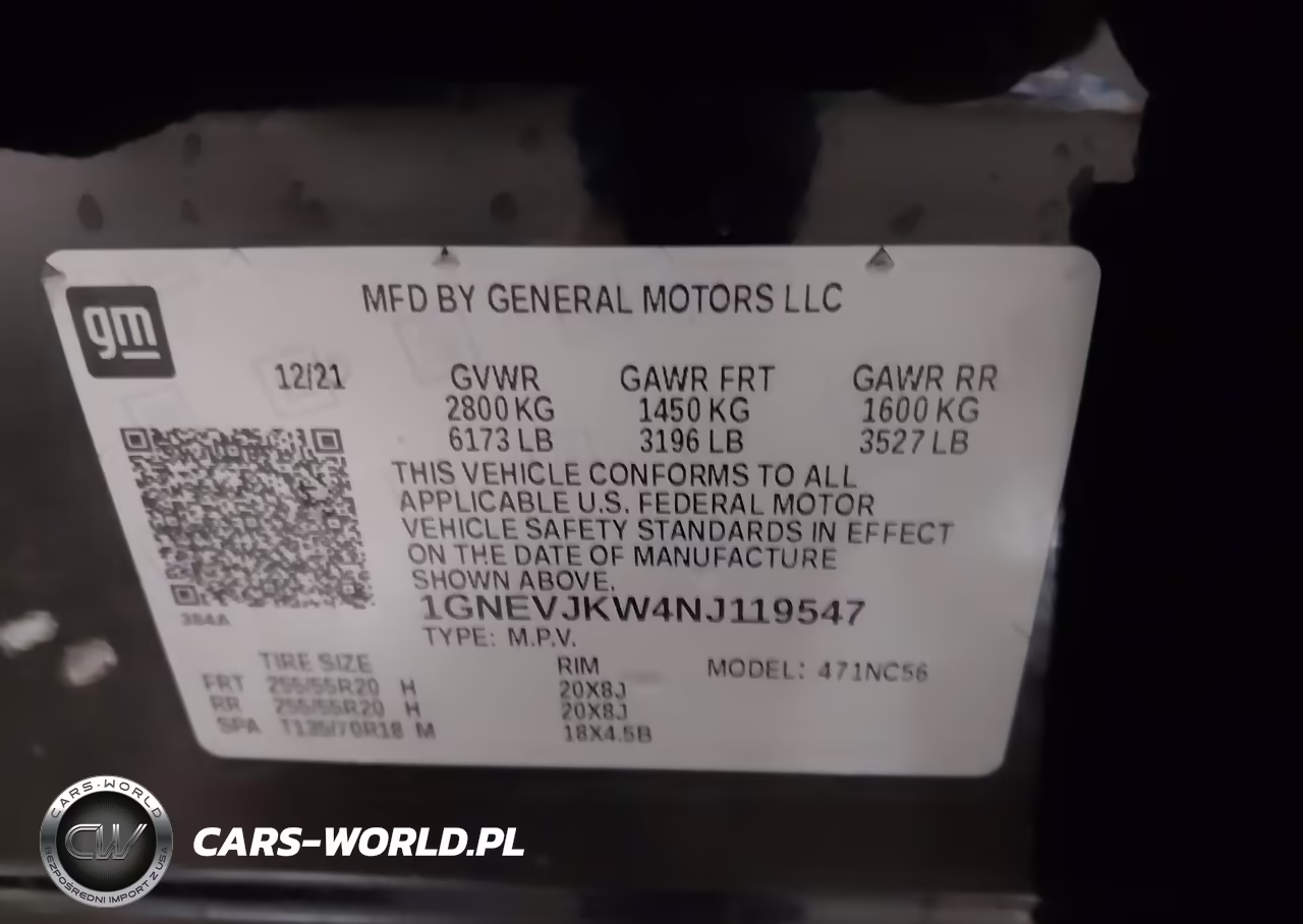 2022 Chevrolet Traverse Awd Rs VIN:1GNEVJKW4NJ119547 - 9