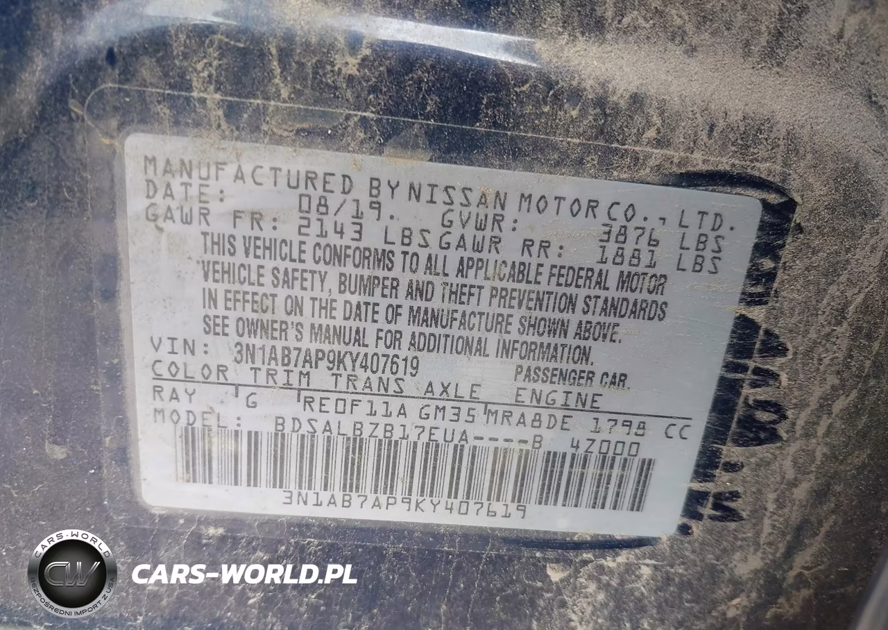 2019 Nissan Sentra S VIN:3N1AB7AP9KY407619 - 9