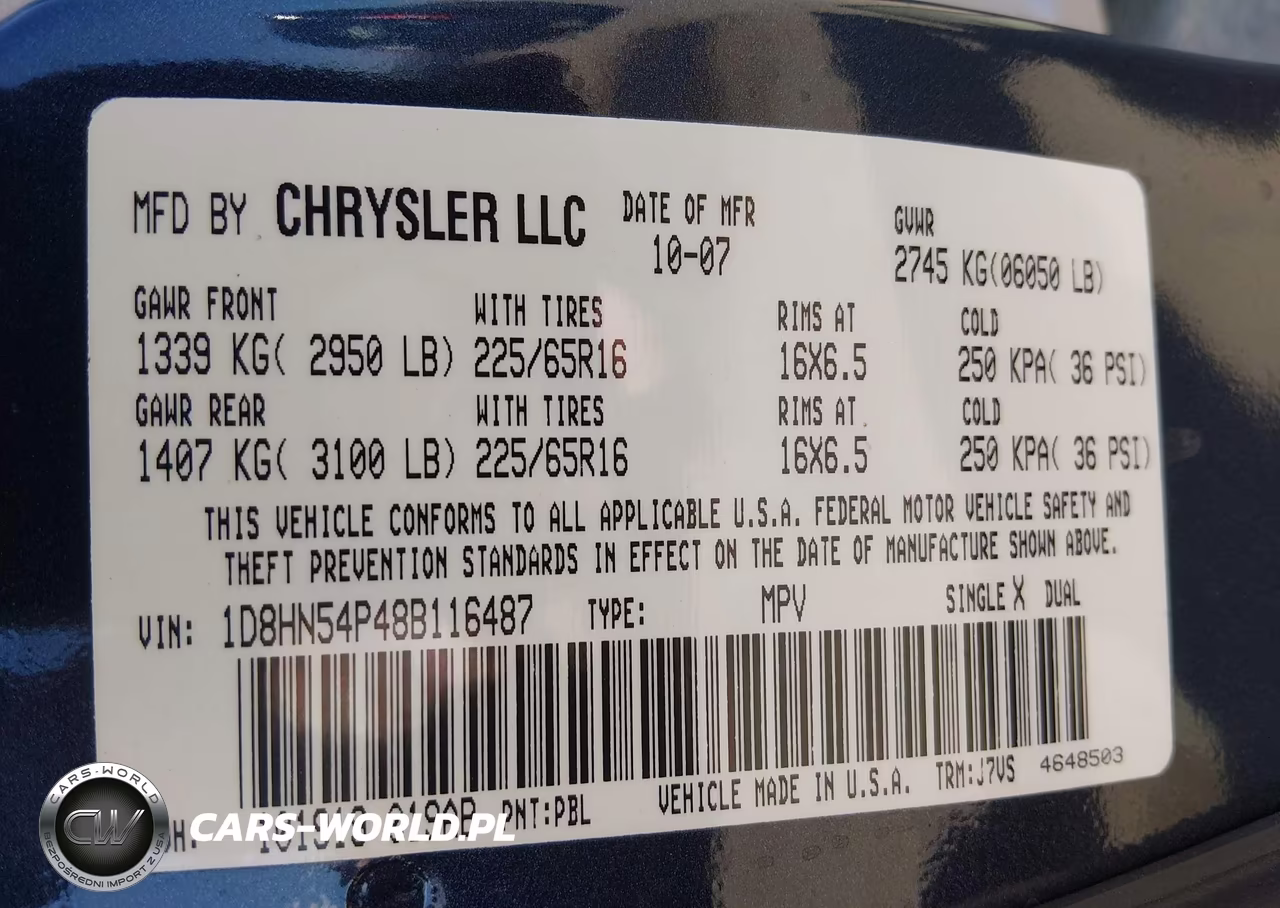 2008 Dodge Grand Caravan Sxt VIN:1D8HN54P48B116487 - 9