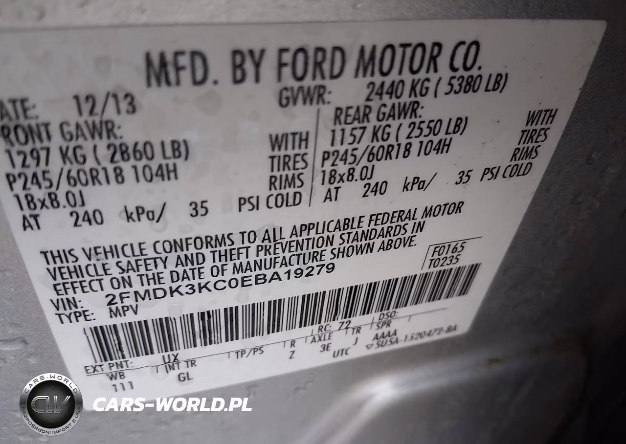 2014 Ford Edge Limited VIN:2FMDK3KC0EBA19279 - 9