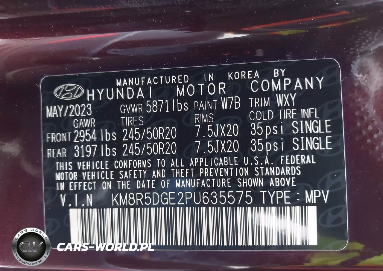 2023 Hyundai Palisade Limited VIN:KM8R5DGE2PU635575 - 9
