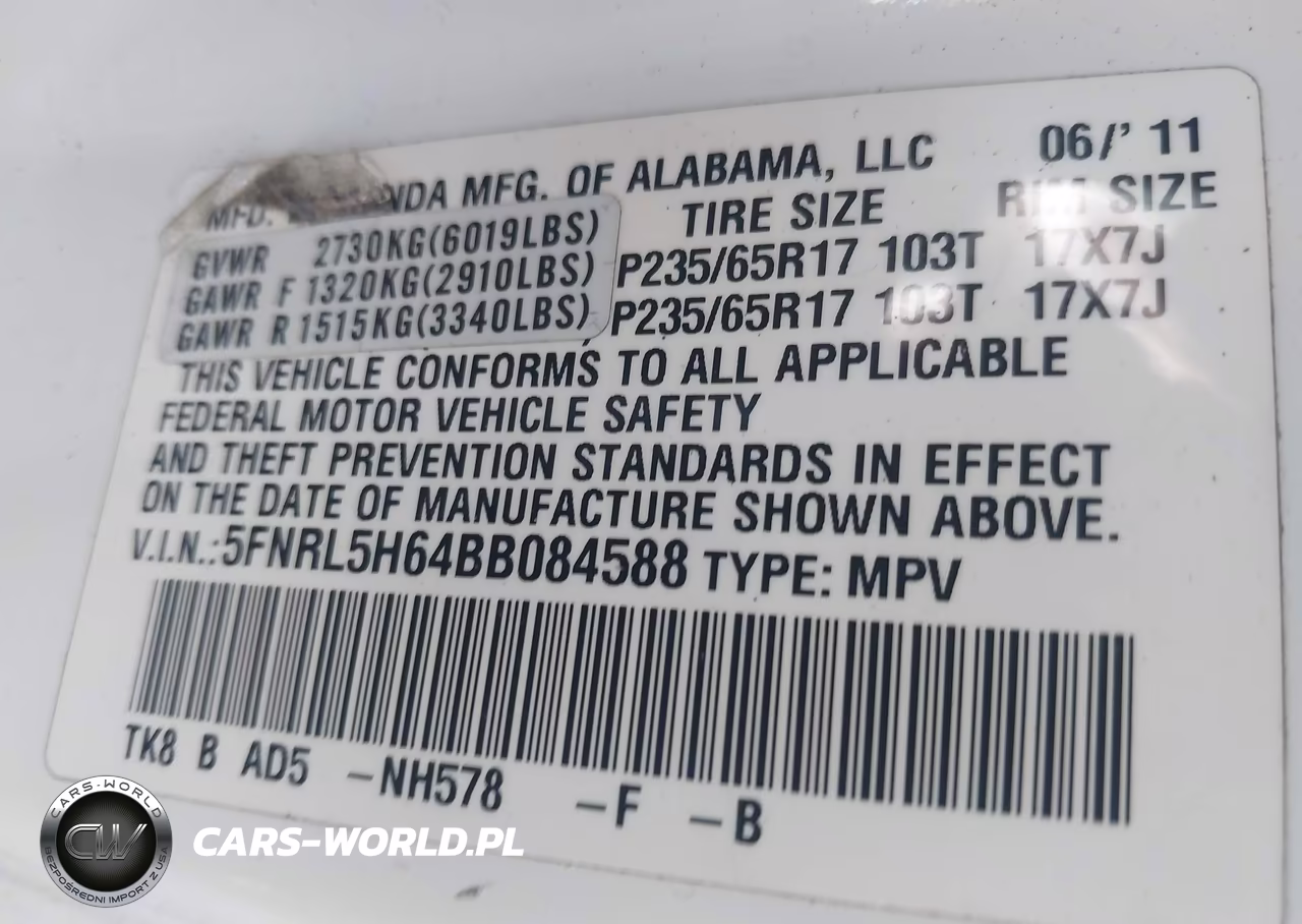 2011 Honda Odyssey Ex-L VIN:5FNRL5H64BB084588 - 9