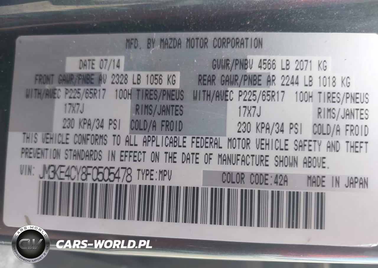 2015 Mazda Cx-5 Touring VIN:JM3KE4CY8F0505478 - 9
