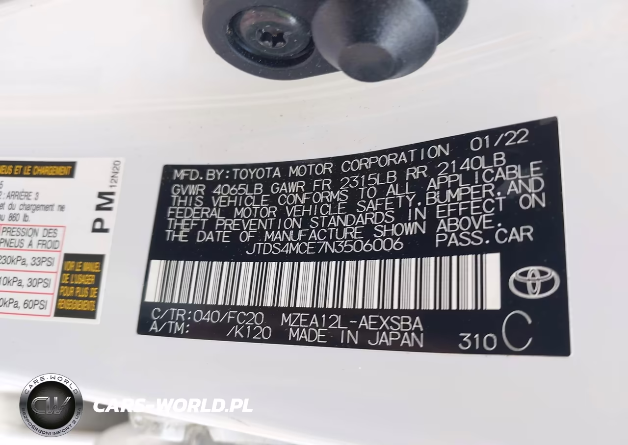 2022 Toyota Corolla Se VIN:JTDS4MCE7N3506006 - 9