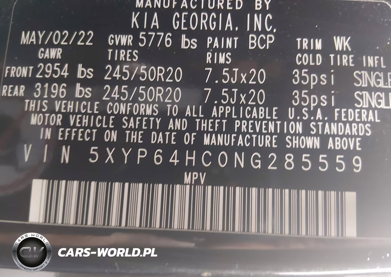 2022 Kia Telluride S VIN:5XYP64HC0NG285559 - 9