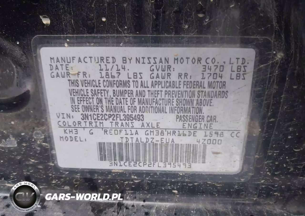 2015 Nissan Versa Note S (Sr)-S Plus-Sl-Sr-Sv VIN:3N1CE2CP2FL395493 - 9