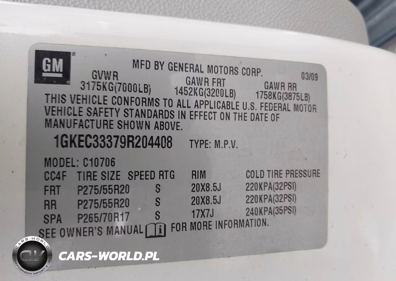 2009 GMC Yukon Slt2 VIN:1GKEC33379R204408 - 9