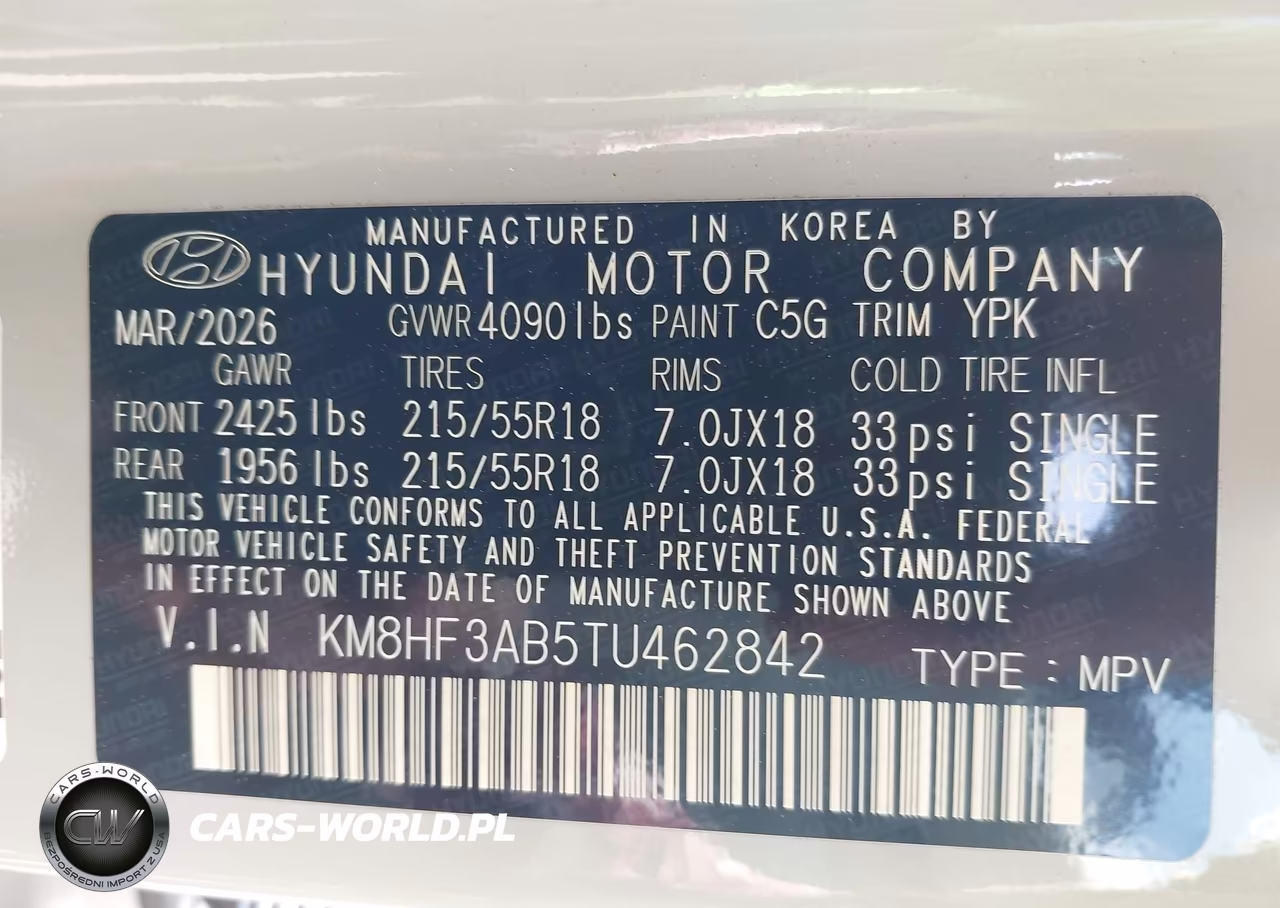 2026 Hyundai Kona Sel Sport VIN:KM8HF3AB5TU462842 - 9