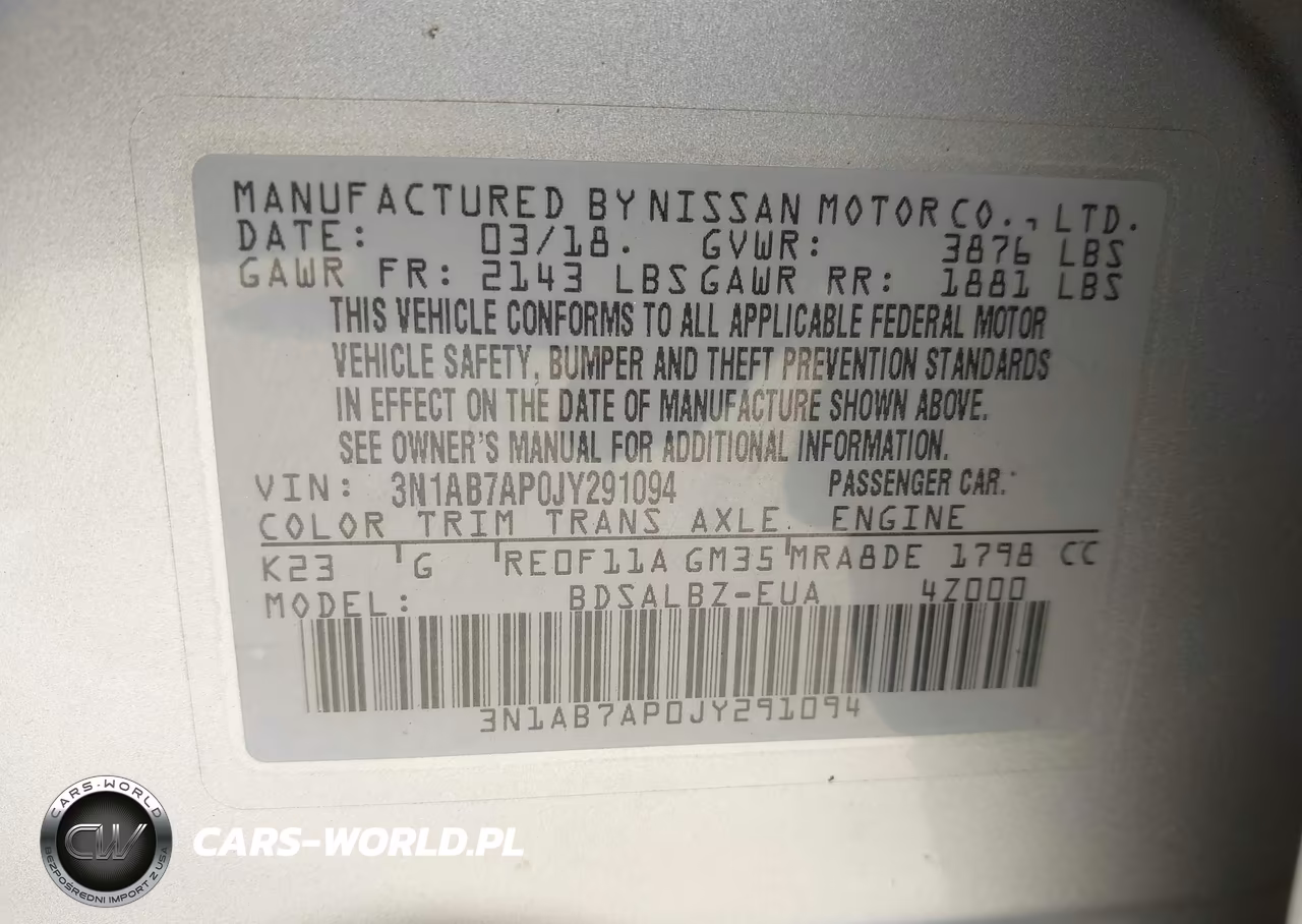 2018 Nissan Sentra S VIN:3N1AB7AP0JY291094 - 9