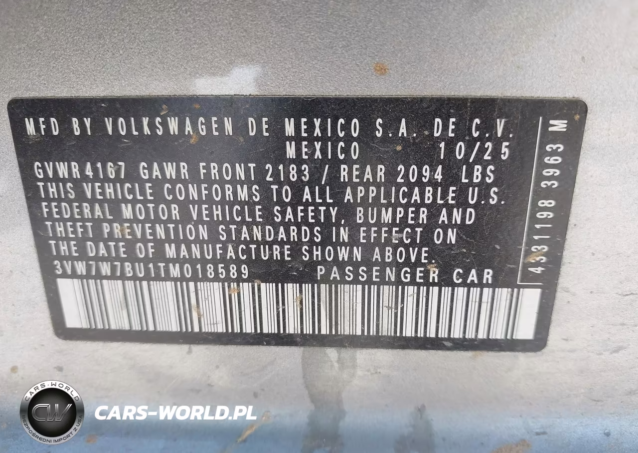 2026 Volkswagen Jetta Se VIN:3VW7W7BU1TM018589 - 9