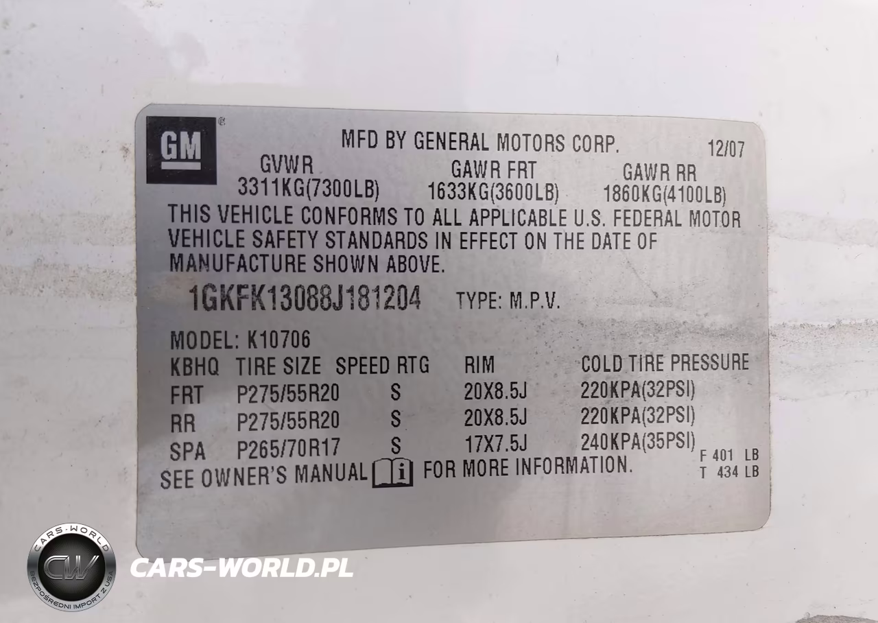 2008 GMC Yukon Slt VIN:1GKFK13088J181204 - 9