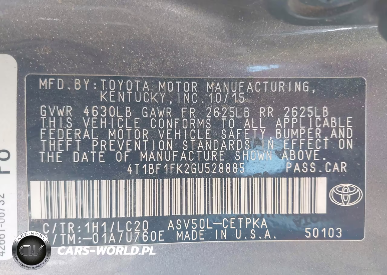 2016 Toyota Camry Xse VIN:4T1BF1FK2GU528885 - 9