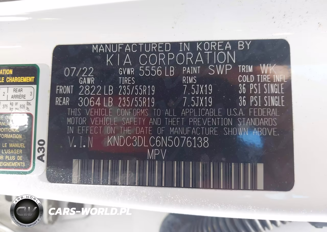 2022 Kia Ev6 Wind VIN:KNDC3DLC6N5076138 - 9
