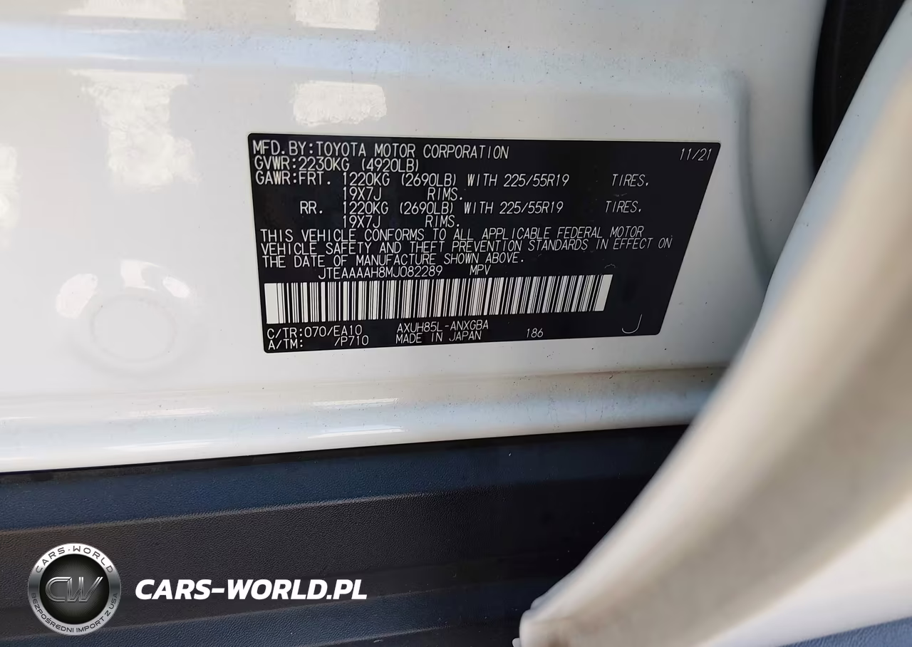 2021 Toyota Venza Xle VIN:JTEAAAAH8MJ082289 - 9