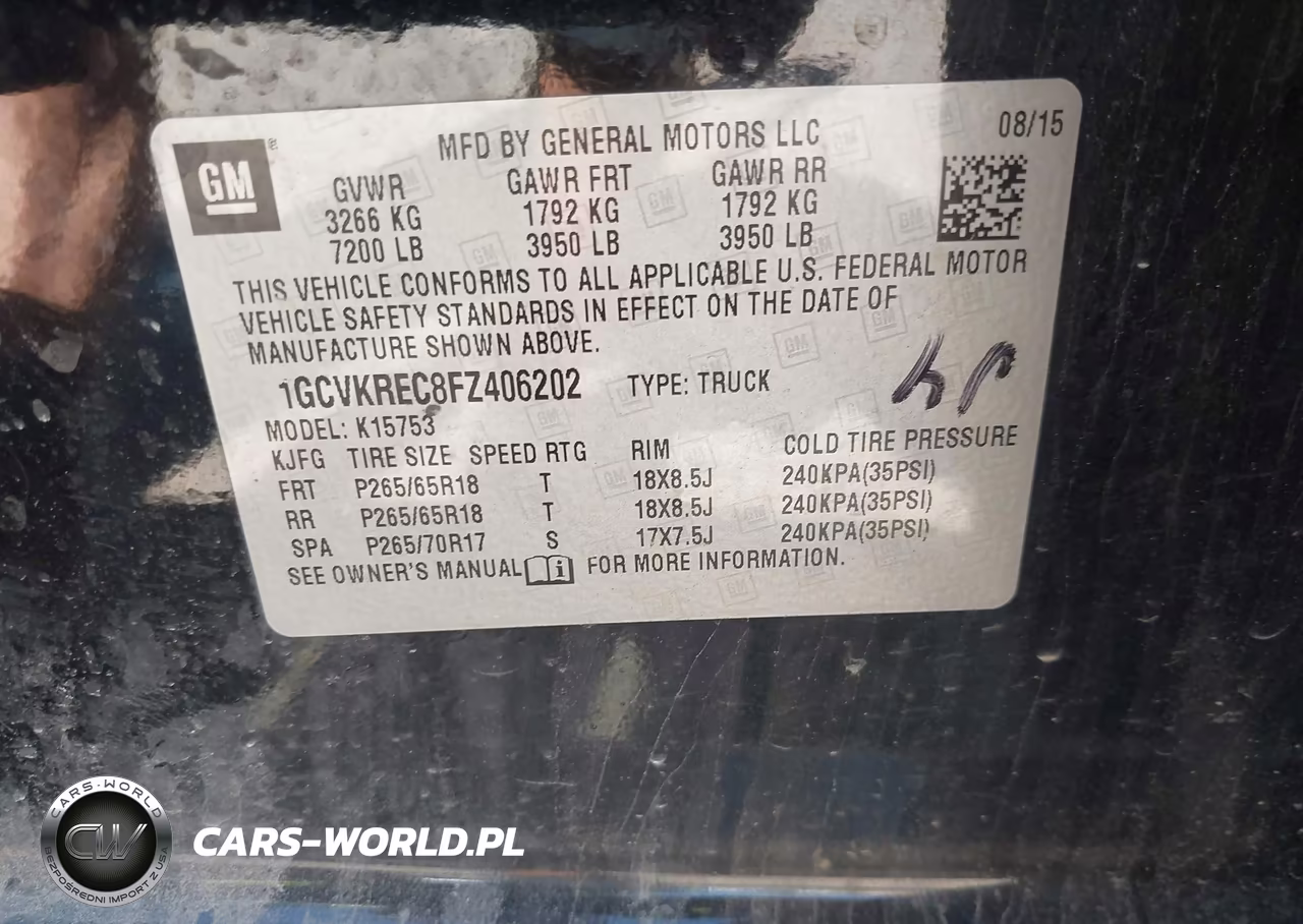 2015 Chevrolet Silverado 1500 Lt VIN:1GCVKREC8FZ406202 - 9