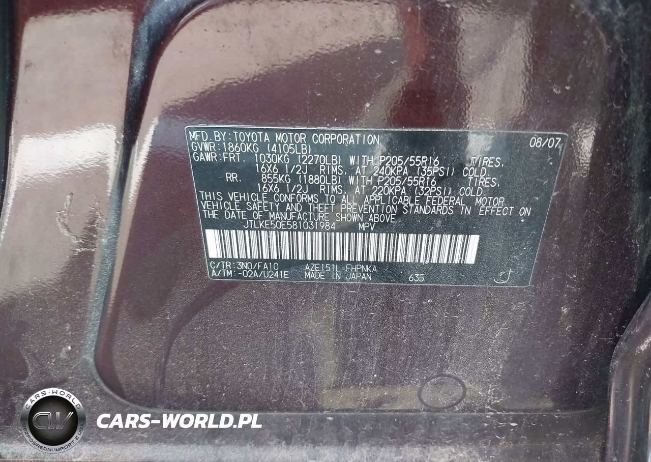2008 Scion Xb VIN:JTLKE50E581031984 - 9