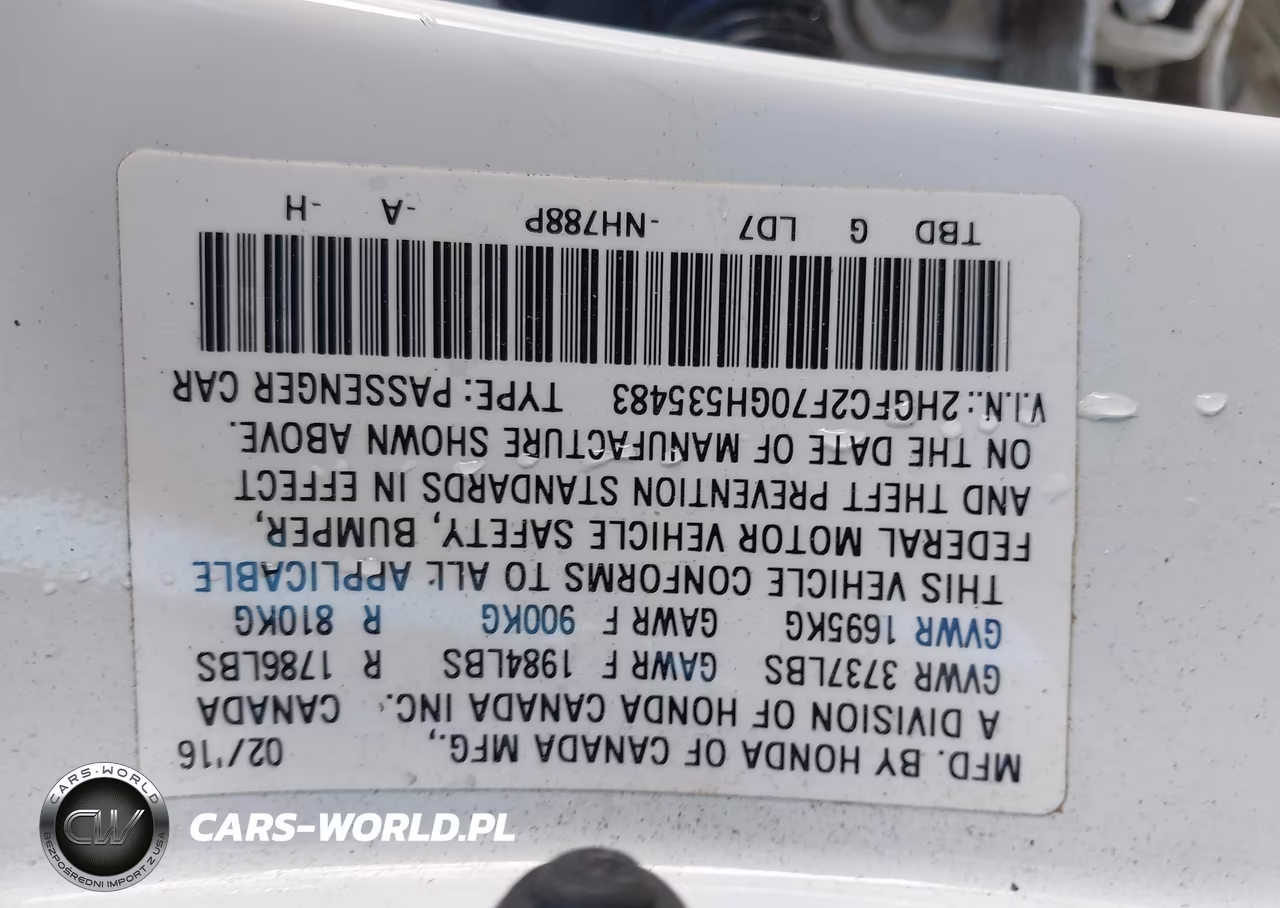 2016 Honda Civic Ex VIN:2HGFC2F70GH535483 - 9